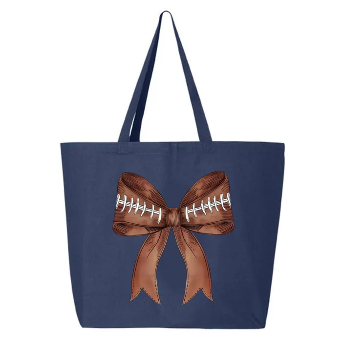 Football Lover Cute Bow Fall 25L Jumbo Tote