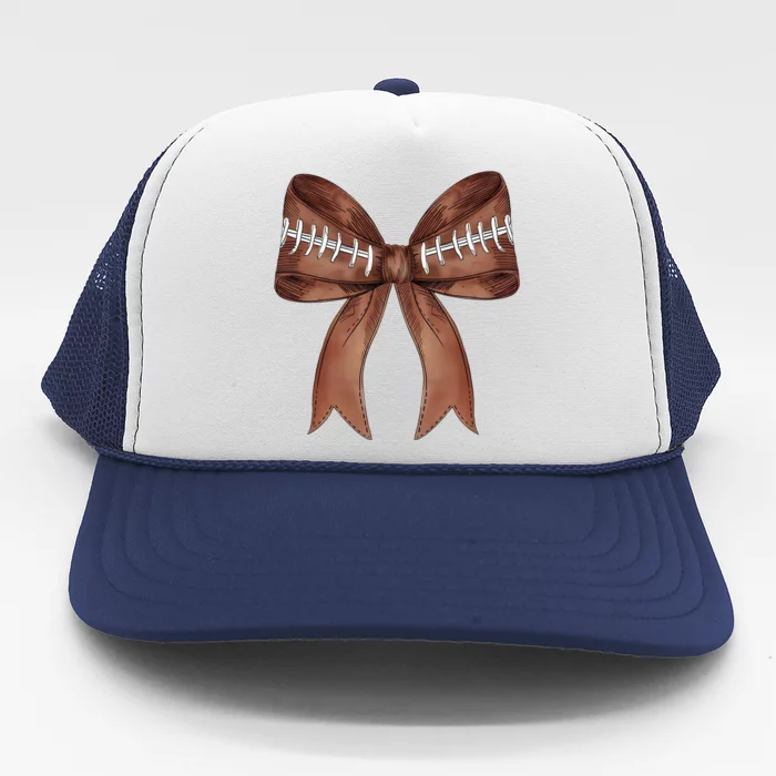 Football Lover Cute Bow Fall Trucker Hat