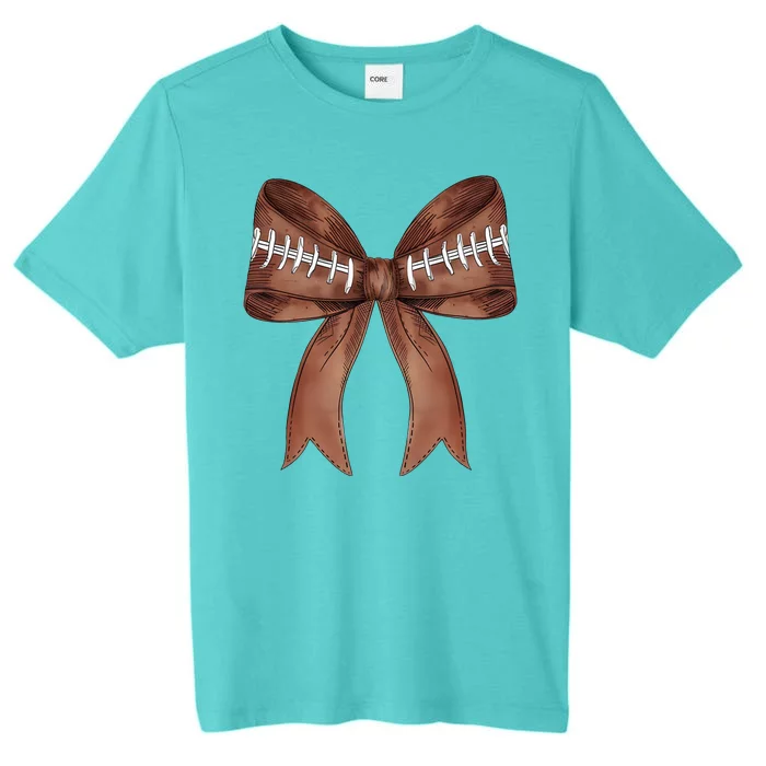 Football Lover Cute Bow Fall ChromaSoft Performance T-Shirt