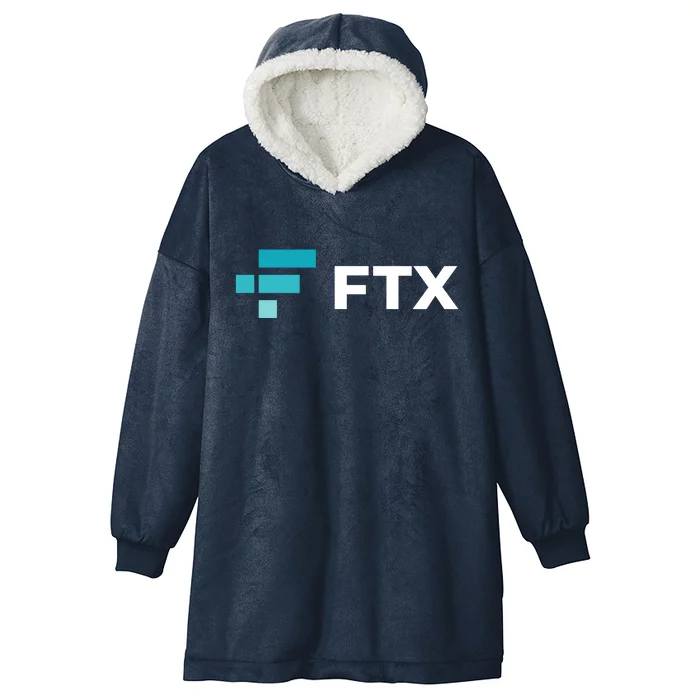 FTX Logo Crypto Cryptocurrency FTT Coin Hooded Wearable Blanket