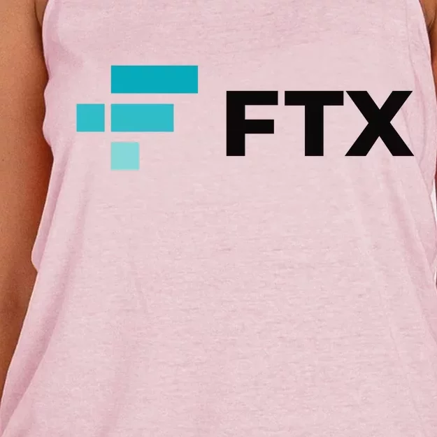 FTX Logo Crypto Cryptocurrency FTT Coin Women's Knotted Racerback Tank