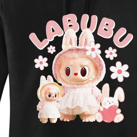 Funny Labubu Cute Labubu The Monsters Pin.K Meme Women's Pullover Hoodie