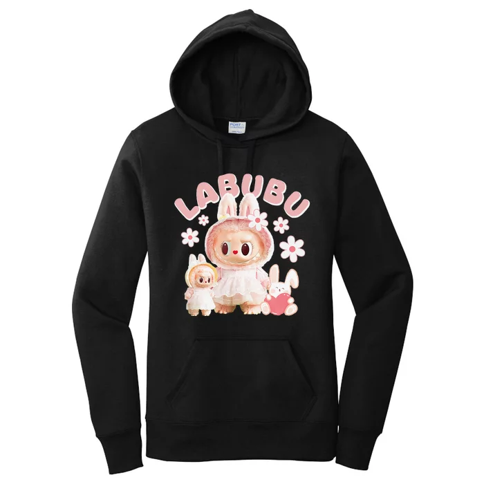 Funny Labubu Cute Labubu The Monsters Pin.K Meme Women's Pullover Hoodie