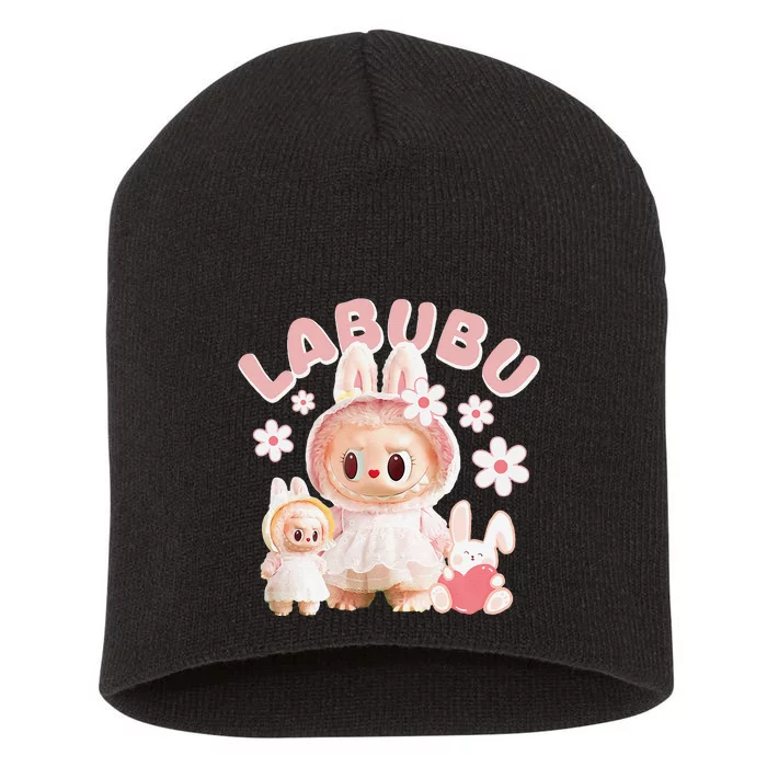 Funny Labubu Cute Labubu The Monsters Pin.K Meme Short Acrylic Beanie