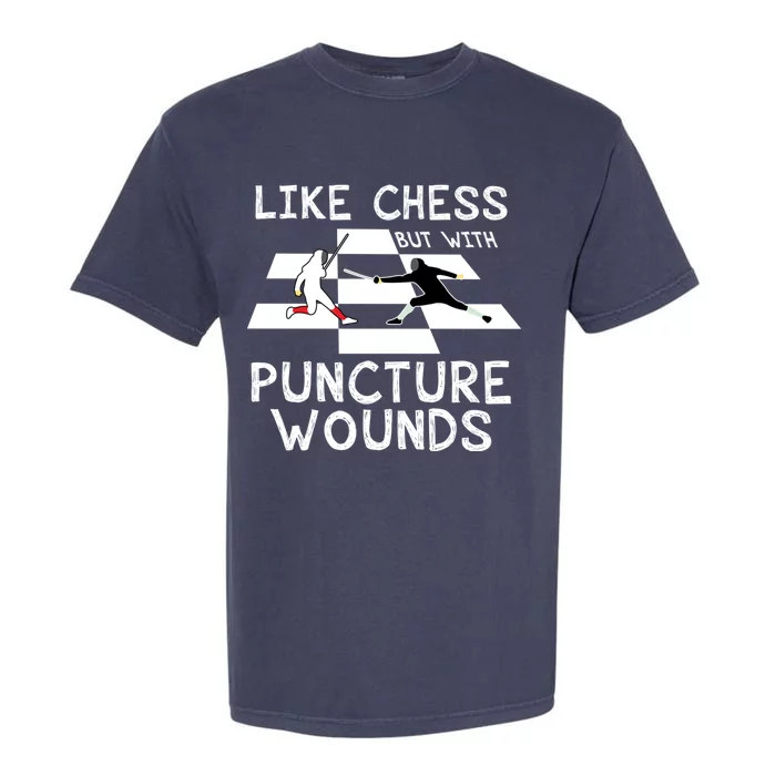 Funny Like Chess Fencing Epee Sword Gift Great Gift Garment-Dyed Heavyweight T-Shirt