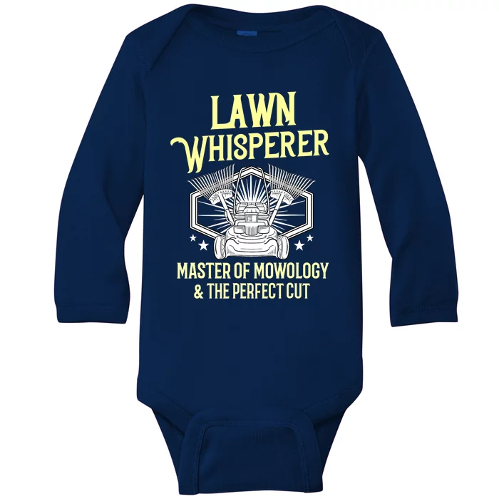 Funny Lawn Care Gift Landscaper Mowing Baby Long Sleeve Bodysuit