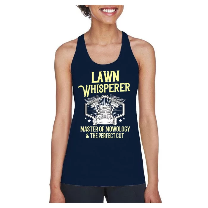 Funny Lawn Care Gift Landscaper Mowing Women's Racerback Tank