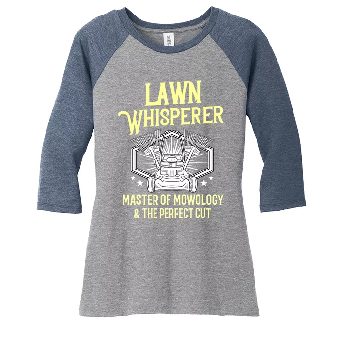 Funny Lawn Care Gift Landscaper Mowing Women's Tri-Blend 3/4-Sleeve Raglan Shirt