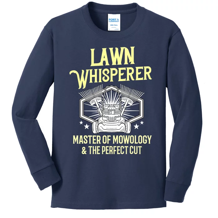 Funny Lawn Care Gift Landscaper Mowing Kids Long Sleeve Shirt