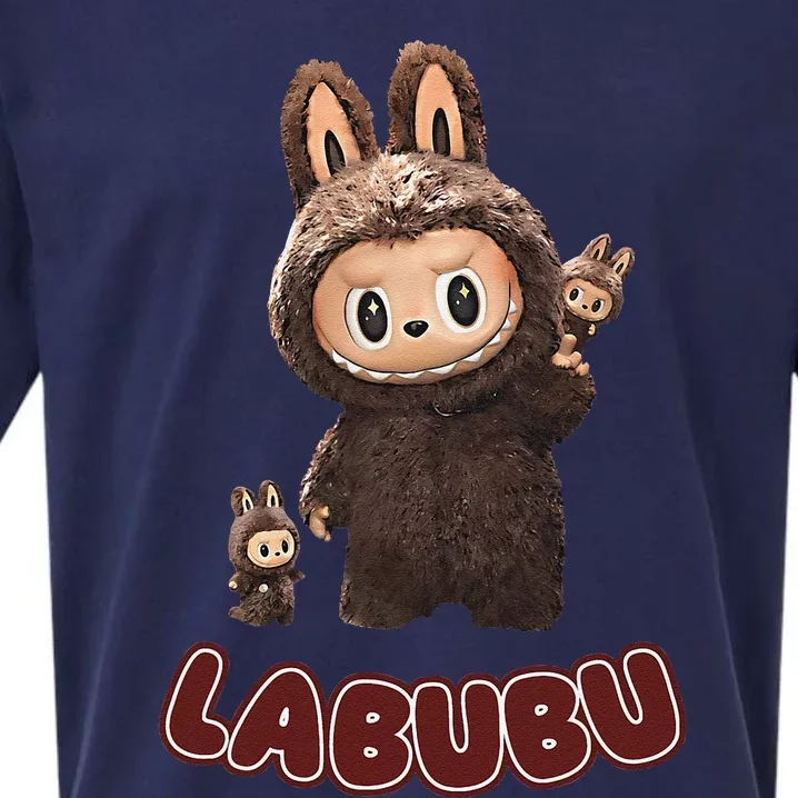 Funny Labubu Cute Labubu The Monsters Brown Meme Sueded Cloud Jersey T-Shirt