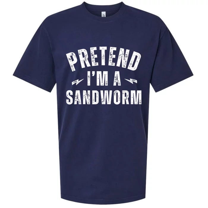 Funny Lazy Costume Last Minute Pretend IM A Sandworm Sueded Cloud Jersey T-Shirt