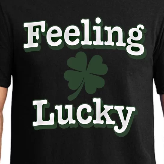 Feeling Lucky Clover Graphic Gift Pajama Set