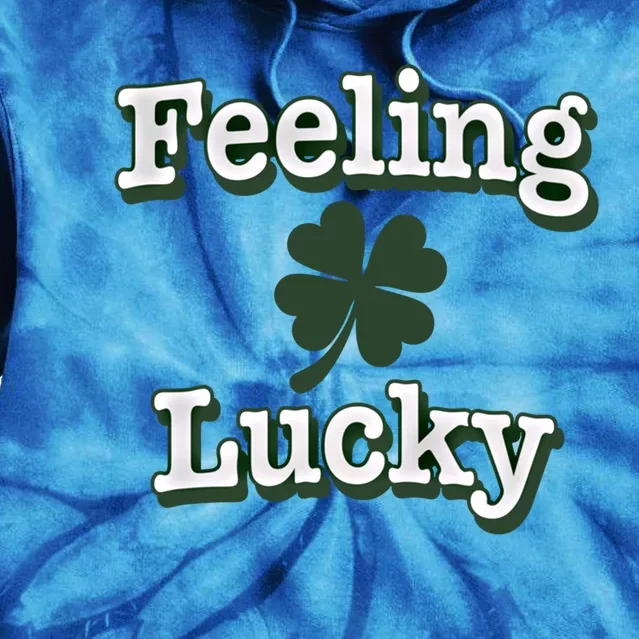 Feeling Lucky Clover Graphic Gift Tie Dye Hoodie