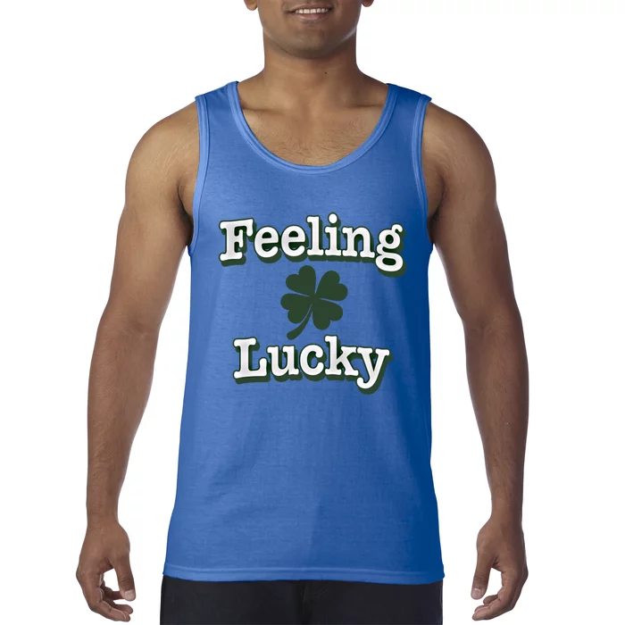 Feeling Lucky Clover Graphic Gift Tank Top