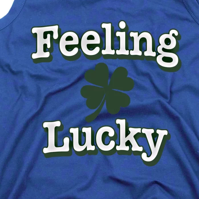 Feeling Lucky Clover Graphic Gift Tank Top