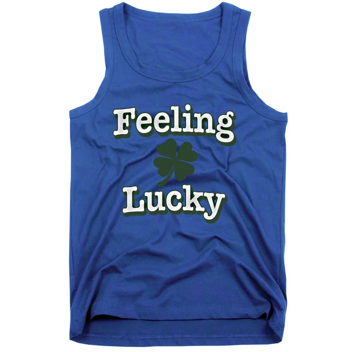 Feeling Lucky Clover Graphic Gift Tank Top