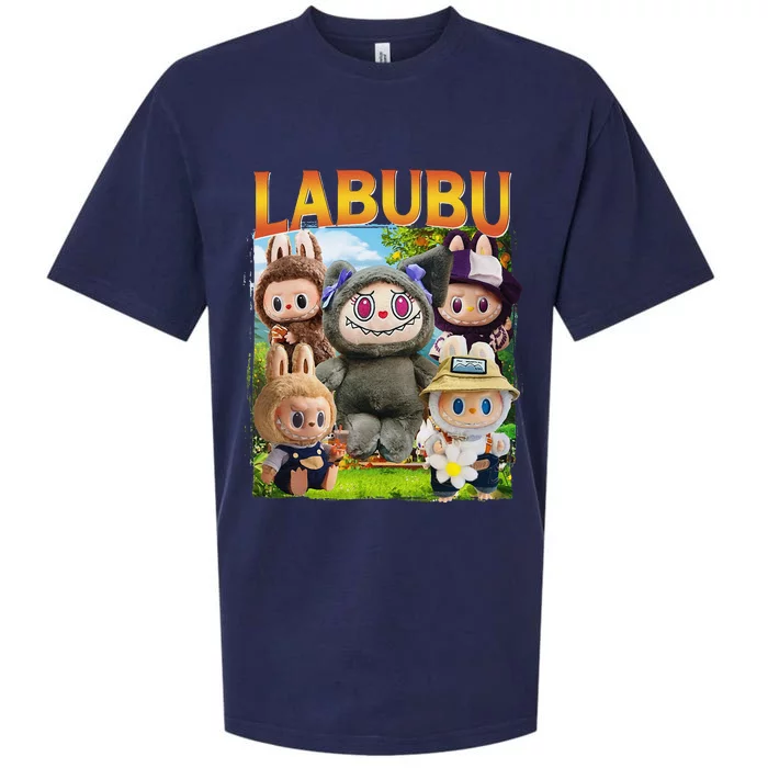 Funny Labubu Cute Labubu The Monsters Meme Vintage Sueded Cloud Jersey T-Shirt