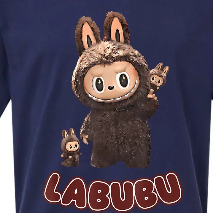 Funny Labubu Cute Labubu The Monsters Brown Meme Sueded Cloud Jersey T-Shirt