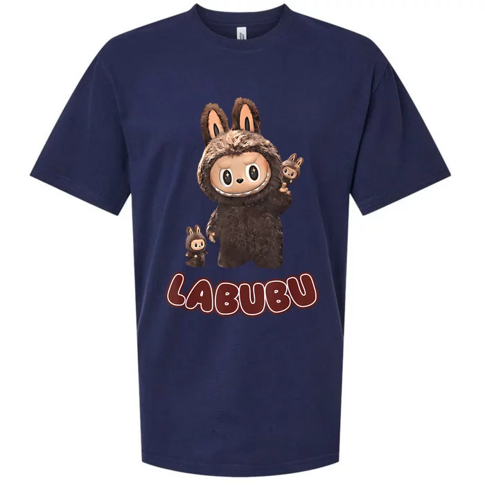 Funny Labubu Cute Labubu The Monsters Brown Meme Sueded Cloud Jersey T-Shirt