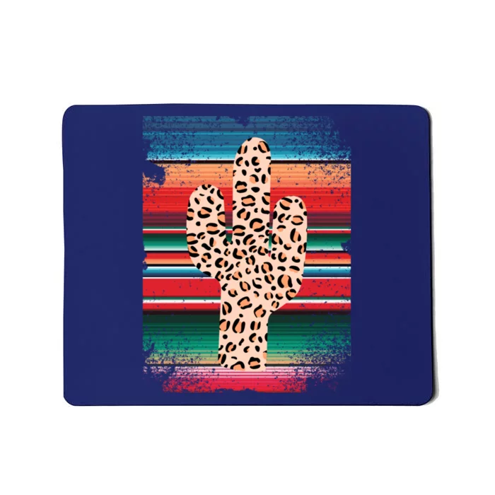 Funny Leopard Cactus Shirt Serape Cactus Plants Lovers Mousepad