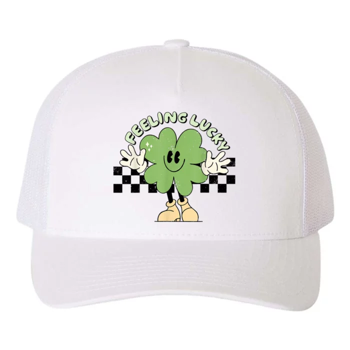 Feeling Lucky Cute Shamrock Happy St Patricks Day Go Green Yupoong Adult 5-Panel Trucker Hat