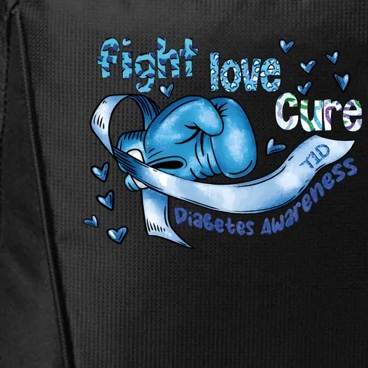 Fight Love Cure Diabetes Awareness City Backpack