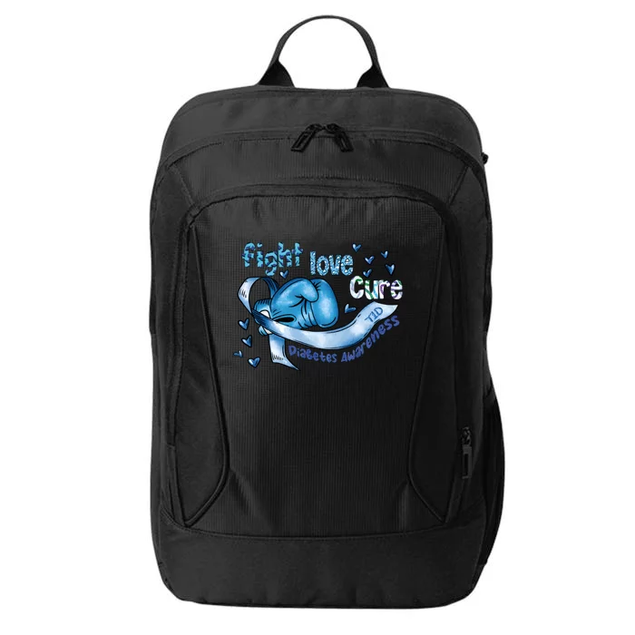 Fight Love Cure Diabetes Awareness City Backpack