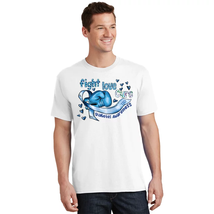 Fight Love Cure Diabetes Awareness T-Shirt