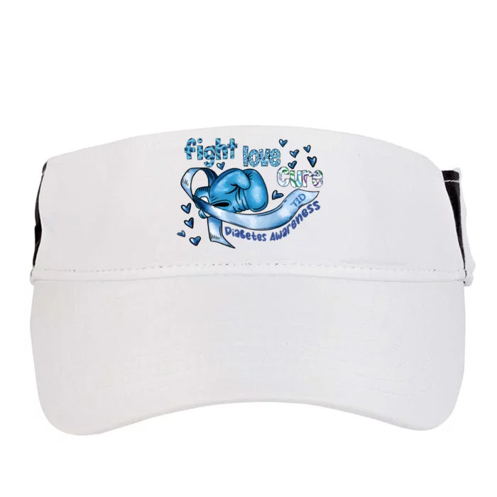 Fight Love Cure Diabetes Awareness Adult Drive Performance Visor