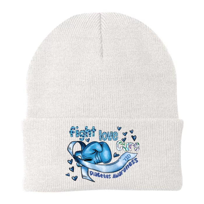 Fight Love Cure Diabetes Awareness Knit Cap Winter Beanie