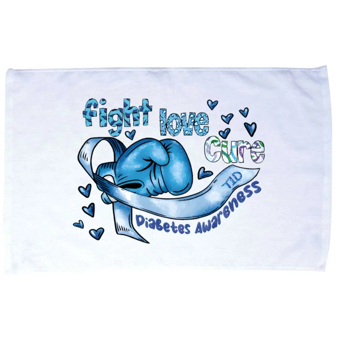 Fight Love Cure Diabetes Awareness Microfiber Hand Towel