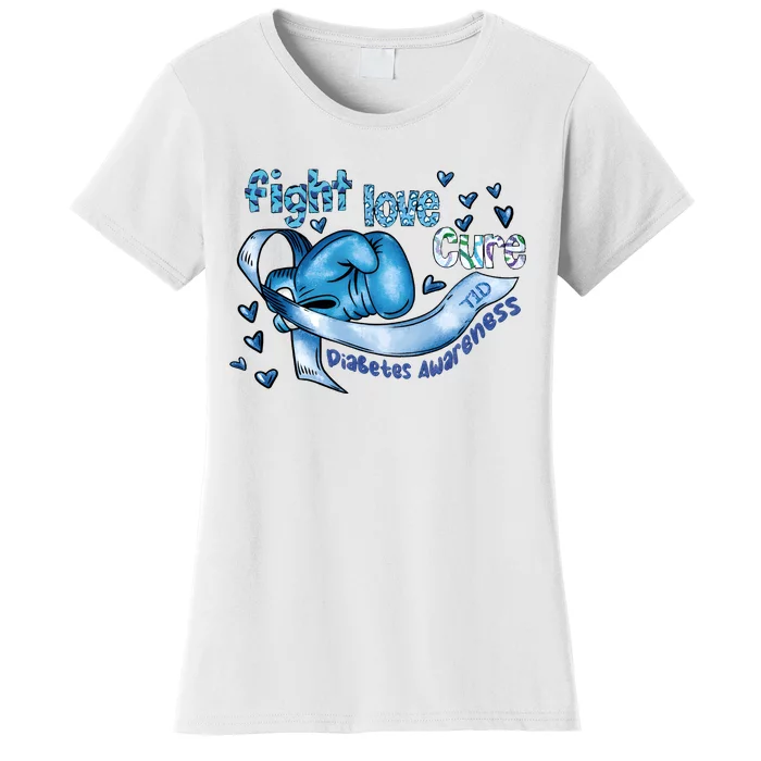 Fight Love Cure Diabetes Awareness Women's T-Shirt