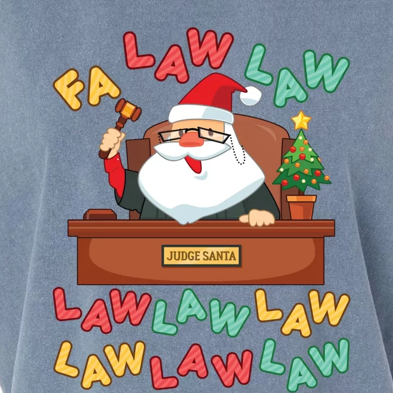 Funny Lawyer Christmas Santa Hat Fa Law Quote Holiday Funny Gift Garment-Dyed Women's Muscle Tee