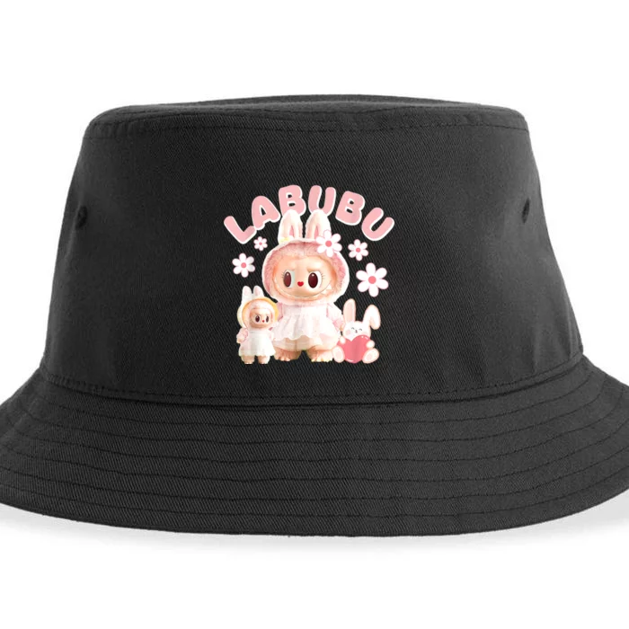 Funny Labubu Cute Labubu The Monsters Meme Sustainable Bucket Hat