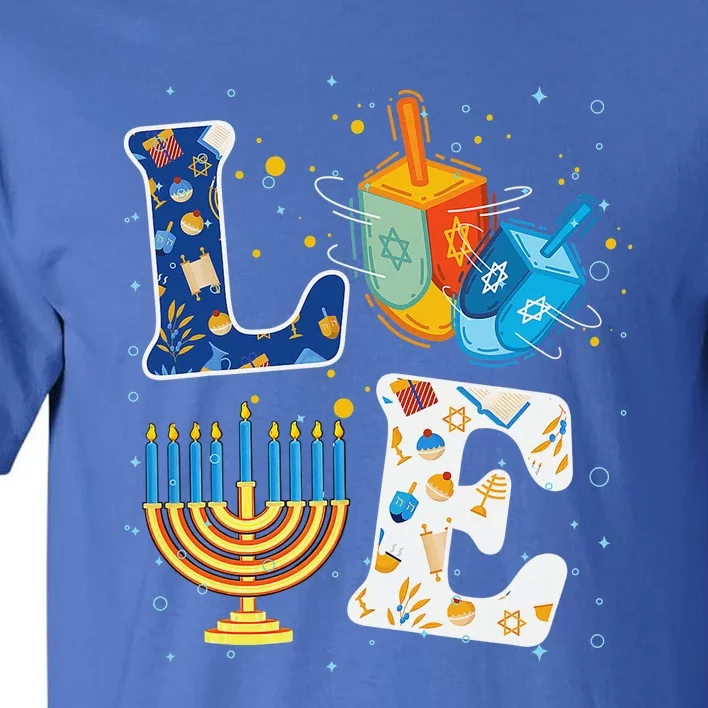 Funny LOVE Cute Hanukkah Dreidel Orah Chanukah Tall T-Shirt