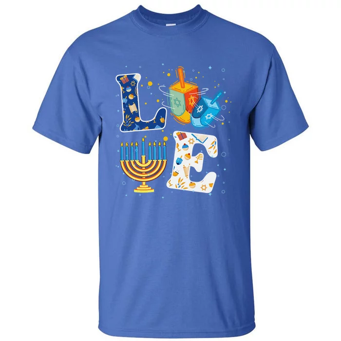 Funny LOVE Cute Hanukkah Dreidel Orah Chanukah Tall T-Shirt