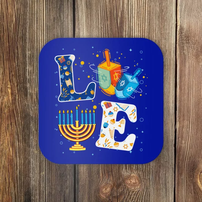 Funny LOVE Cute Hanukkah Dreidel Orah Chanukah Coaster