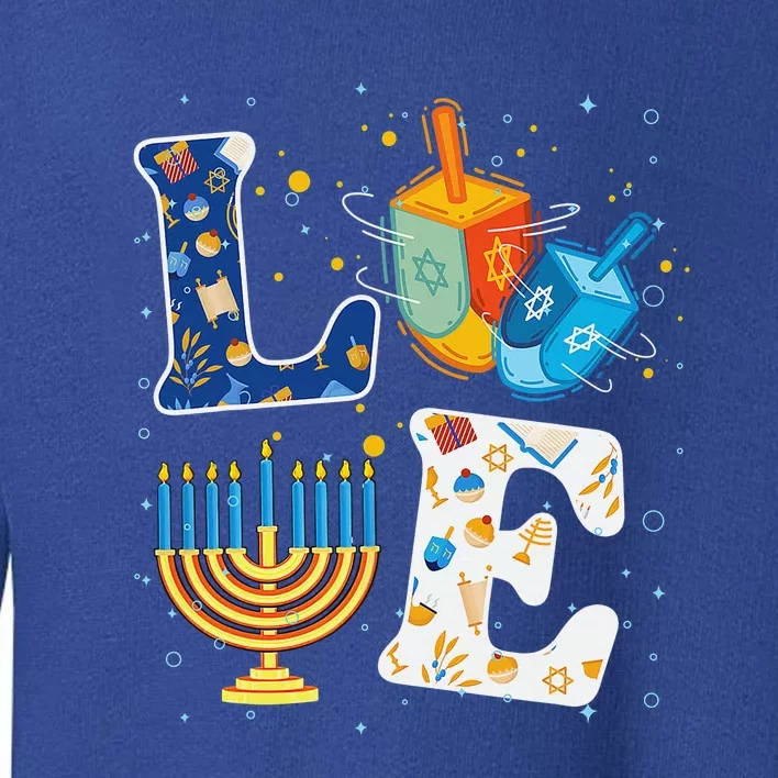 Funny LOVE Cute Hanukkah Dreidel Orah Chanukah Toddler Sweatshirt