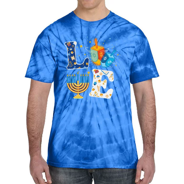 Funny LOVE Cute Hanukkah Dreidel Orah Chanukah Tie-Dye T-Shirt