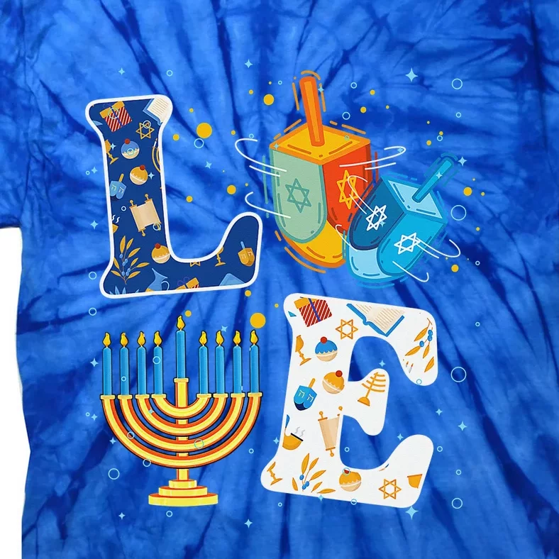 Funny LOVE Cute Hanukkah Dreidel Orah Chanukah Tie-Dye T-Shirt