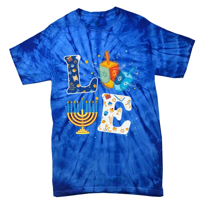 Funny LOVE Cute Hanukkah Dreidel Orah Chanukah Tie-Dye T-Shirt