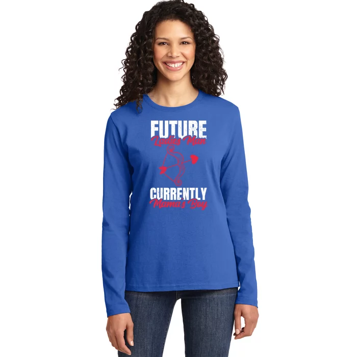 Future Ladies Currently Mama's For Valentines Day Funny Gift Ladies Long Sleeve Shirt