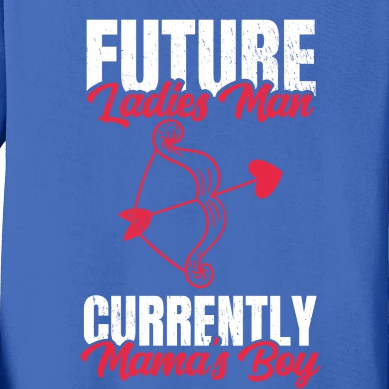 Future Ladies Currently Mama's For Valentines Day Funny Gift Kids Long Sleeve Shirt