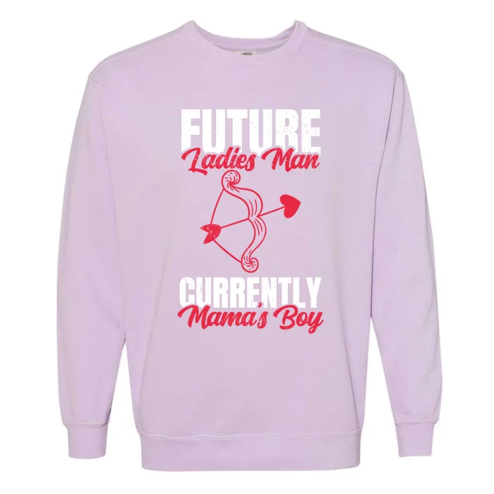 Future Ladies Currently Mama's For Valentines Day Funny Gift Garment-Dyed Sweatshirt