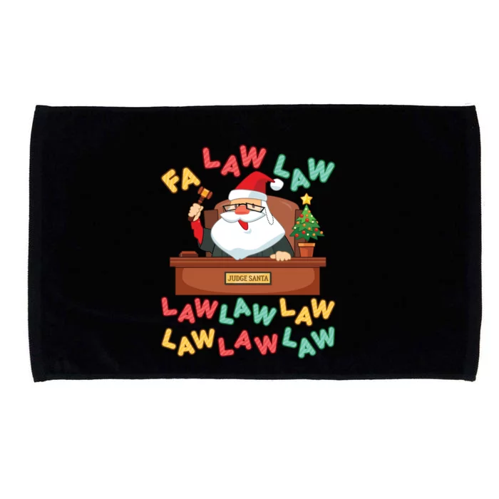 Funny Lawyer Christmas Santa Hat Fa Law Quote Holiday Funny Gift Microfiber Hand Towel