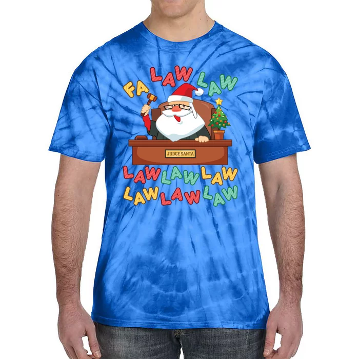 Funny Lawyer Christmas Santa Hat Fa Law Quote Holiday Funny Gift Tie-Dye T-Shirt