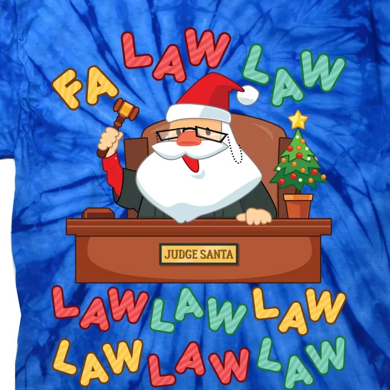 Funny Lawyer Christmas Santa Hat Fa Law Quote Holiday Funny Gift Tie-Dye T-Shirt