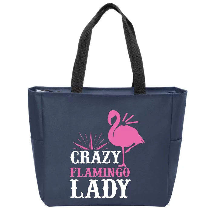 Flamingo Lady Cute Flamingo Art Flamingo Lover Zip Tote Bag