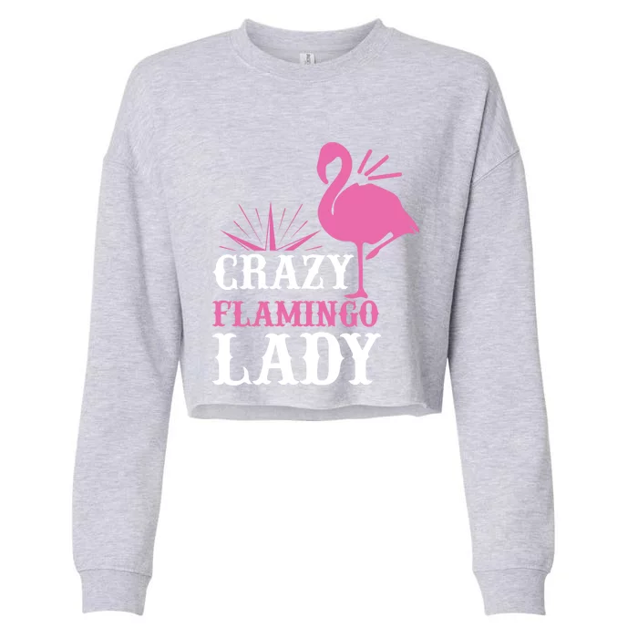 Flamingo Lady Cute Flamingo Art Flamingo Lover Cropped Pullover Crew