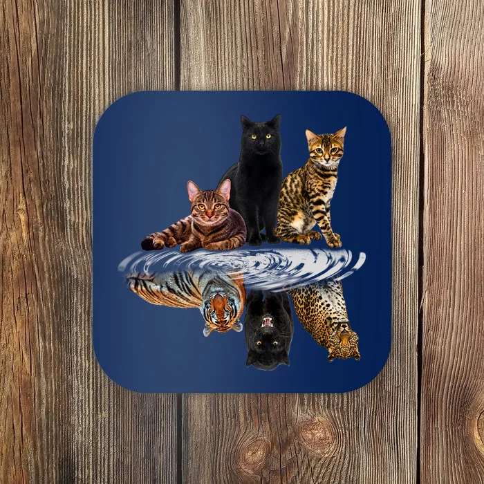 Funny Little Cats Big Cats Coaster